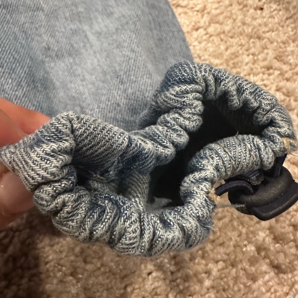 Zara Light Blue Denim Joggers - Picture 11 of 11